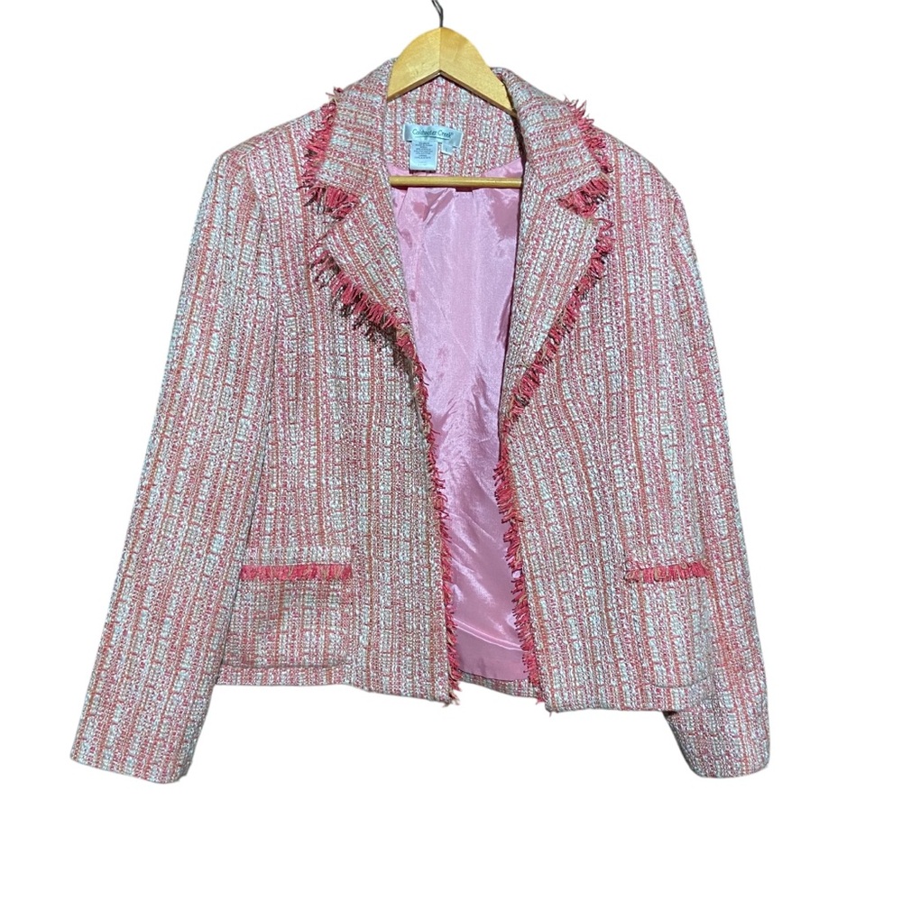Coldwater Creek Pink and White Blazer